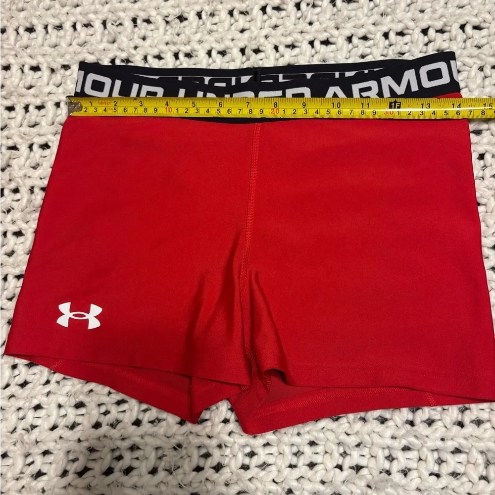 HEATGEAR UNDER ARMOUR Shorty Women's  Shorts compression mid rise shorty Red